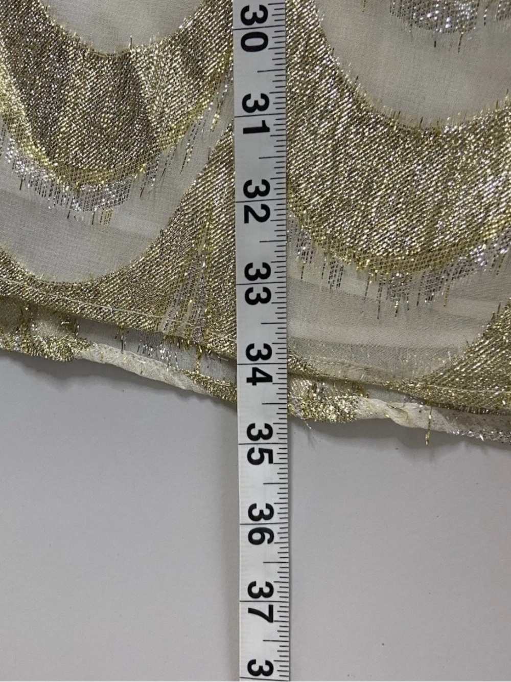 Free People Jen’s Pirate Booty Lima Metallic Mini A-line, White/Gold Glam (L) - Picture 11 of 12